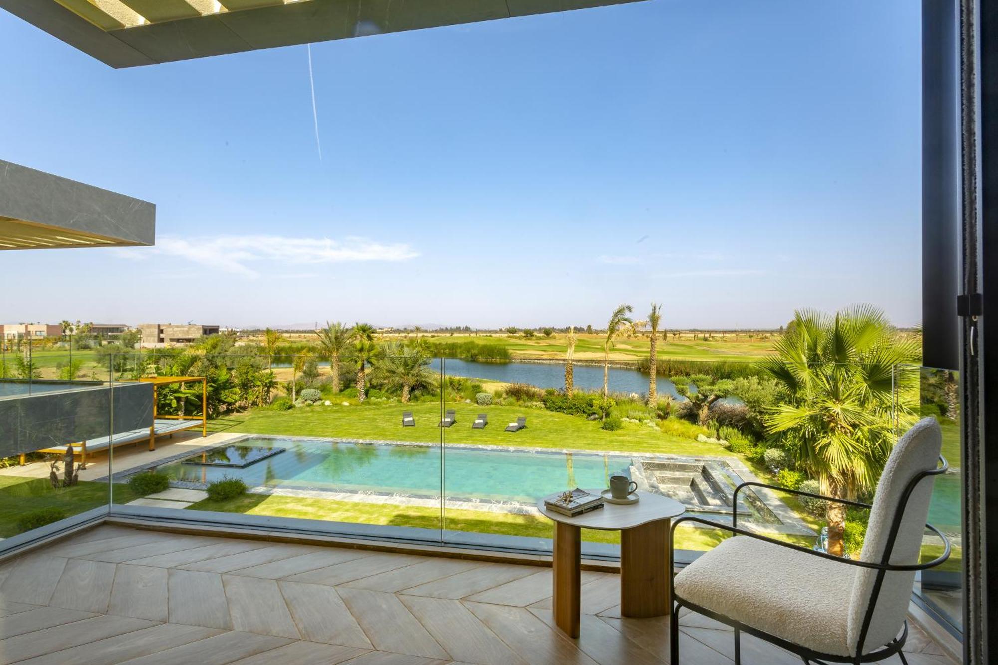 Villa De Luxe A Marrakech, Piscine Jacuzzi, Vue Golf A Amelkis *